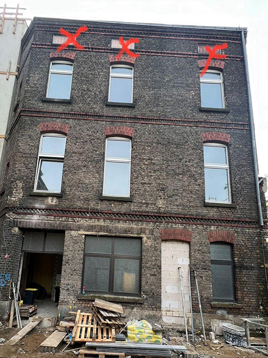 Vor der Klinkersanierung